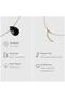 Emotions Collection 100% Natural Black Onyx Necklace - the Stone of Inner Strength - 7