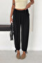 Women's Elastic Waist, Drawstring Cuffs, Loose Shalwar Trousers - 5