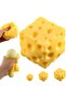 Cheese Block Squishy Squeeze Toy 7cm – Premium Swiss Cheese Fidget Stress Ball for Kids & Adults | Soft Sensory Decompression Toy for Anxiety Relief & Study Focus | Funny Novelty Stocking Stuf