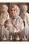 Marella Mulberry Silk Patterned Scarf- Classic Silk Scarf with Shawl Pattern - 2