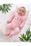 Baby Girl Seasonal Heart Flower Embroidered Ruffle 3-6-9-12 Months 2 Thread Top and Bottom Two-Piece Baby Set - 2