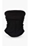 Back zipper strapless blouse - 3