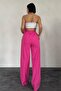 Fuchsia Elastic Gabardine Trousers - 3