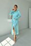 Baby Blue Belted Shirt Dress - 3