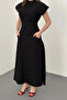 Black Bustier Ruched Dress - 4