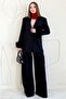 Black Sleeve Feather Jacket and Trousers Set - 4