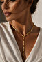 Gold Plate Y Necklace - 3