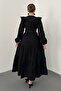 Black Ruffled Dress, Pack of Embroidered - 3