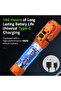 black Dual-beam rotating head flashlight with magnetic tail maintenance light work light long-lastin - 5