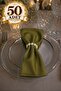 Fabric Napkins 50-Pack |   Napkin Ring Gift Set, Complete with 100 Pieces