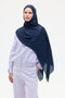 Italian Jacquard Shawl Leopard Pattern - Navy Blue