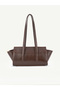 Yennefer Brown Belt Buckle Detailed Rectangular Baguette Handbag & Shoulder Bag - 2