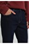 Slim Fit Men's Dark Indigo Denim Jean Trousers - 5