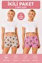 2-Piece Women's Patterned Shorts Pajama Bottoms Elastic Waist Comfortable Fit Single Bottom (2 Pcs)