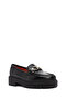 Gritti Women's Black Leather Masculine Loafer with Buckle Detail Af260000Dv - 6
