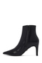 Women's Black Zippered Thin Heeled Leather Boots Af210003Dv - 4
