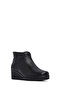 Women's Black Zippered Leather Comfort Boots Wf410008Dv - 7