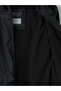 Black Hooded Boy's Coat - 4