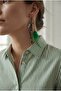 Handmade Feather Detailed Single Earring - 2