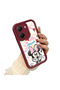 Poco X7 Pro Compatible Case Camera Protector Minnie Pattern Burgundy Lover Couple Silicone Phone Case - 2