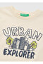 Boy's Cream Long Sleeve T-Shirt with Front Print - 3