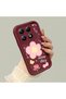 Mi 14t Pro Compatible Case Camera Protector Floral Pattern Maroon Lover Couple Silicone Phone Case - 3