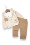 Baby Boy Seasonal Striped Cardigan, 3 Piece 100% Cotton 3-6-9-12-18 Months 3-Piece Top and Bottom Set