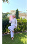 Embroidered Muslin Jacket - Lilac Chinese Collar Buttoned Kimono Jacket