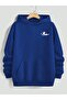 Wave Printed Oversized Unisex Women'S/Men's Hooded Sweatshirt