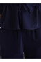 Navy blue tie-up oversized women's shirt by gulis gi̇yi̇m - 3