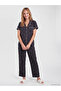 Lcw Dream Black Shirt Collar Polka Dot Women's Pajama Set - 2