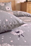 Lamb Patterned Single Duvet Cover Set |   Cotton |   160X220 cm Duvet Cover, 1 Piece 50X70 cm Pillowcase and Fitted Sheet |   Cute and Durable - 2