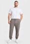 Boss Men Regular Fit Textured Sweatpants, Taupe - 2