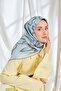 Twill Silk Scarf Bloom Baby Blue - 3