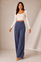 Women's High Waist Modal Fabric Sweatpants with Front Stitching Detail - 7