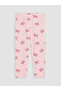 Pink Bow Printed Girls' Tights