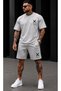 Men's T-Shirt Shorts - T-Shirt with Shorts Top and Bottom Set Printed
