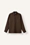100% Linen Regular Fit Long Sleeve Single Pocket Shirt I7992Ax26Sm