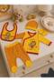 Baby 5-Piece Double Breasted Bodysuit Set with Booties, under Hat, Gloves, Bib, Newborn Fan Hospital Discharge Set - 3