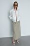 Stone Nora Washed Gabardine Skirt - 8