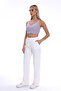 Linen Mixed Stylish Loose Fit Pants White - 7