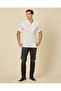 Men White And Grey Printed Polo T-Shirt - 2