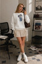 Women's Baby Girl Printed Comfortable Fit Crew Neck White Sweatshirt - 2