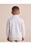 Boys Grey Printed 1/4 Zip Sweatshirt - 4