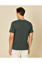 Men Olive Plain T-Shirt - 3