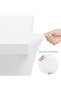 Table Skirt for Rectangle Tables 6ft, White Table cloth Cover - 3