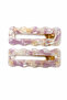 Wavy Marble Patterned 2-Piece Hair Clip Set Children's Hair Accessory