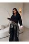 Straight Collar Wide-Leg Striped Track Suit - 2