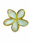 Large Size Flower Figured Transparent Mint Green Yellow Detailed Women's Hair Clip