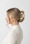Stylish and Modern Design Cream Color Large Size Hair Clip Claw for Women - 3